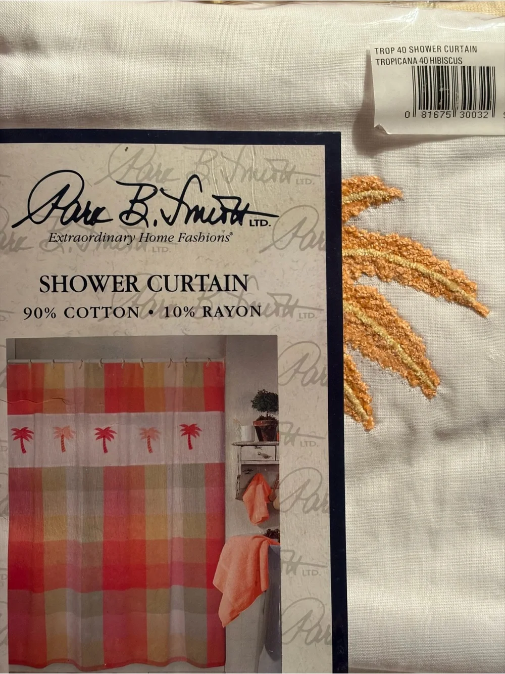 Pine B. Smith Tropicana Multicolor Cotton Blend Shower Curtain